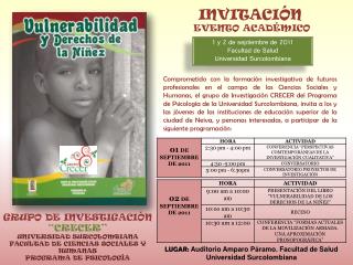 INVITACIÓN EVENTO ACADÉMICO