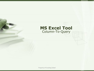 MS Excel Tool Column-To-Query