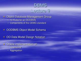 DBMS Lecture 9