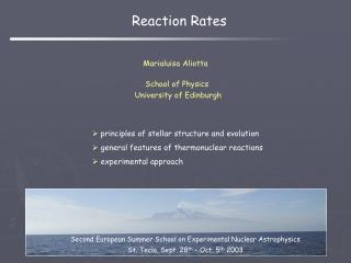 Reaction Rates