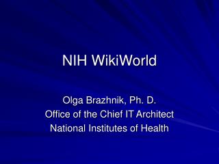 NIH WikiWorld