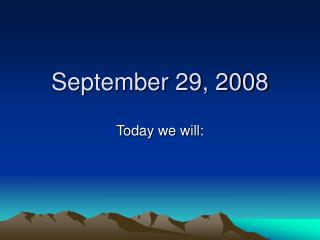 September 29, 2008