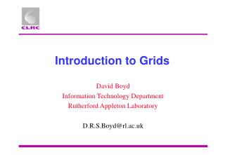 Introduction to Grids