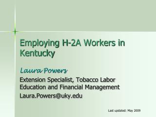 Employing H-2A Workers in Kentucky