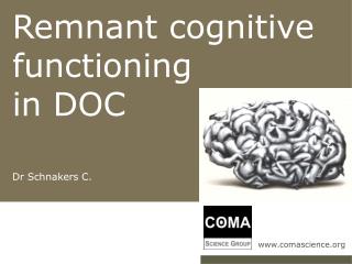 Remnant cognitive functioning in DOC Dr Schnakers C.