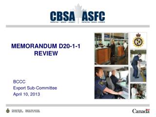 MEMORANDUM D20-1-1 REVIEW