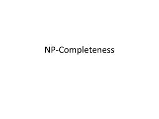 NP-Completeness