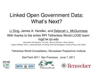 Linked Open Government Data: What’s Next?