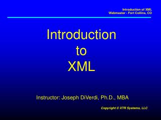 Introduction to XML