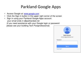 Parkland Google Apps