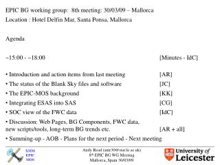 EPIC BG working group: 	8th meeting: 30/03/09 – Mallorca