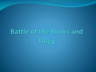Battle of the Books and Oogy