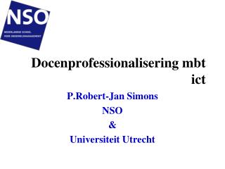 Docenprofessionalisering mbt ict