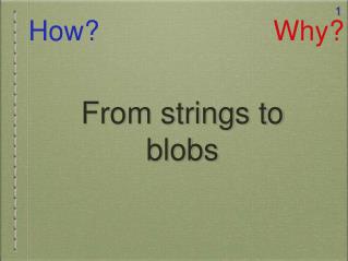 From strings to blobs