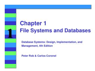 File Systems and Databases