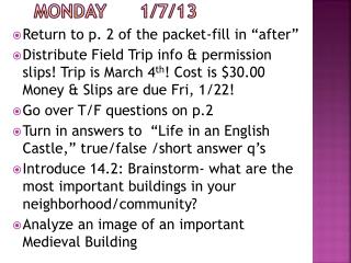 Monday	1/7/13