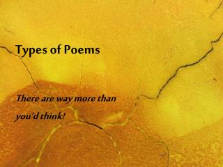 Types of Poems