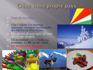 Créez votre propre pays