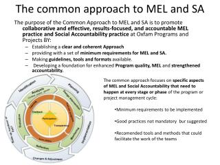 The common approach to MEL and SA