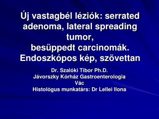 Dr. Szalóki Tibor Ph.D. Jávorszky Kórház Gastroenterologia Vác