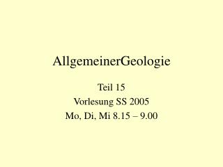 AllgemeinerGeologie