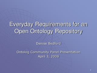 Everyday Requirements for an Open Ontology Repository