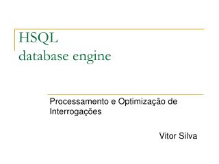 HSQL database engine