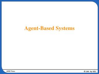 Agent-Based Systems