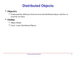 Distributed Objects