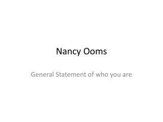 Nancy Ooms