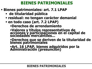 BIENES PATRIMONIALES