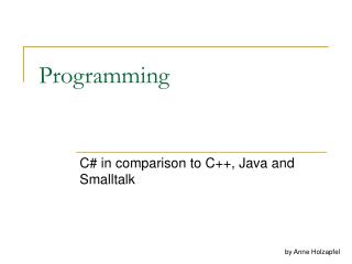 Programming