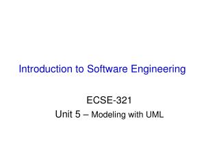 Introduction to Software Engineering