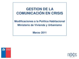 GESTION DE LA COMUNICACIÓN DE CRISIS