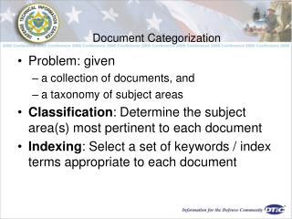 Document Categorization