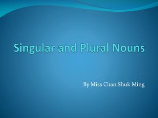 Singular and Plural Nouns