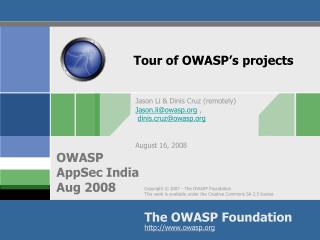 Tour of OWASP’s projects