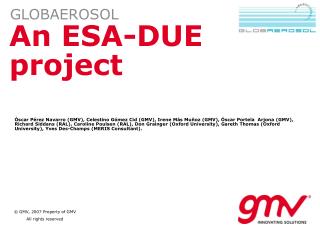 An ESA-DUE project