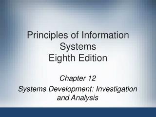 Principles of Information Systems Eighth Edition