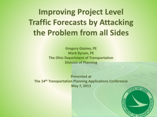 Improving Project Level Traffic Forecasts by Attacking the Problem from all Sides