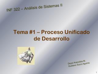 Tema #1 – Proceso Unificado de Desarrollo