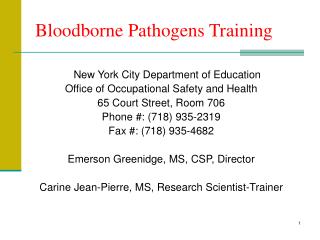 Bloodborne Pathogens Training