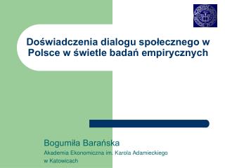 Doświadczenia dialogu społecznego w Polsce w świetle badań empirycznych