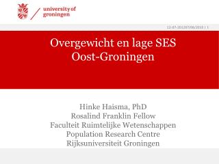 Overgewicht en lage SES Oost-Groningen