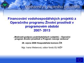 Operační program Životní prostředí