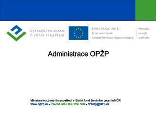 Administrace OPŽP