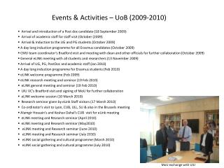 Events &amp; Activities – UoB (2009-2010)