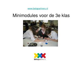 Minimodules voor de 3e klas