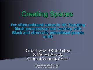 Creating Spaces