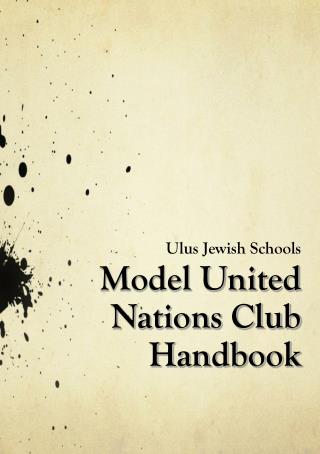 Model United Nations Club Handbook